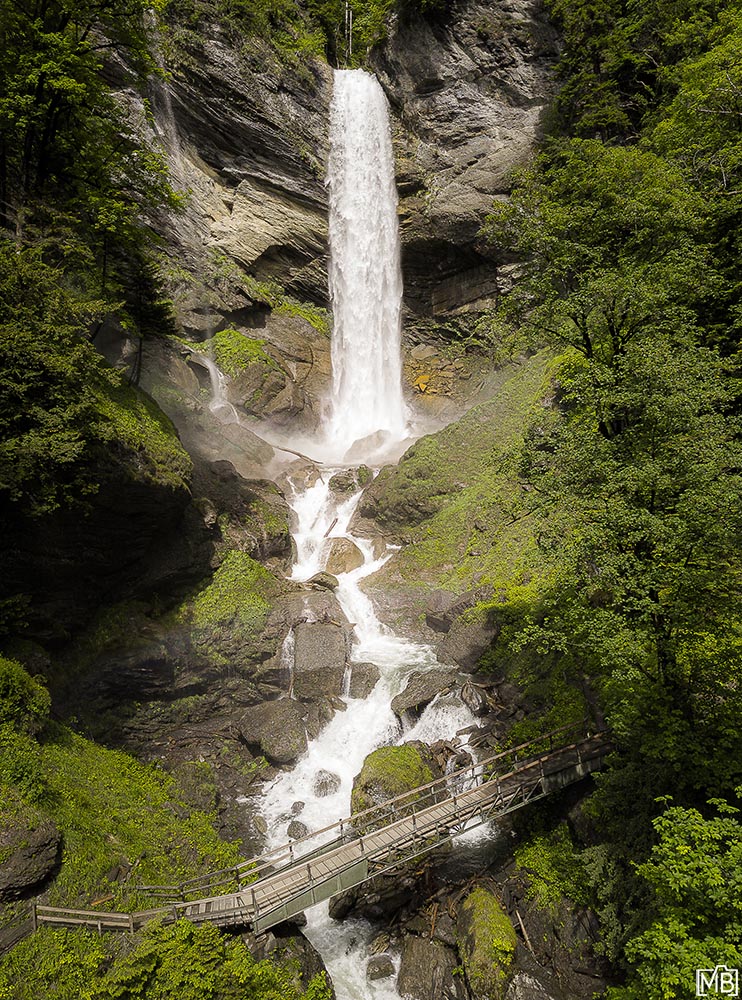 Wasserfälle und Flüsse Wasserfall Berschnerfall Berschis Walensee St. Gallen Schweiz